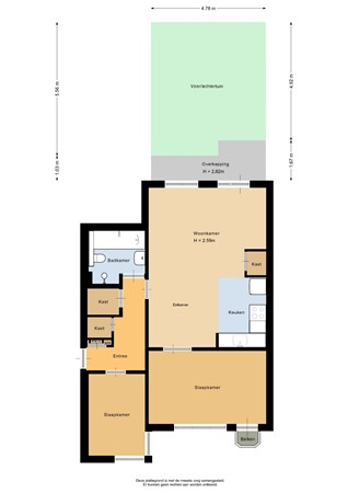 Floorplan - Bloemkwekersstraat 115, 3014 PA Rotterdam